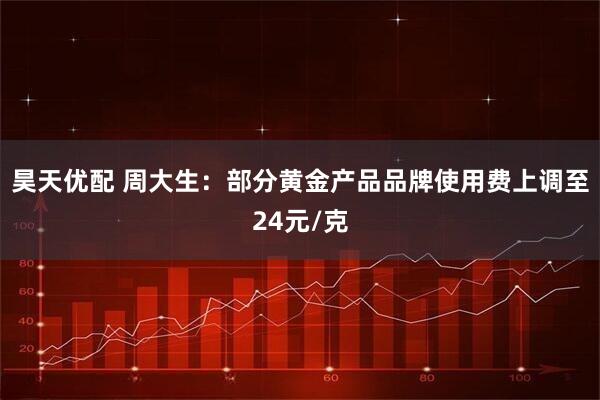 昊天优配 周大生：部分黄金产品品牌使用费上调至24元/克